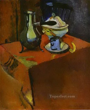Vajilla sobre una mesa fauvismo abstracto Henri Matisse Pinturas al óleo